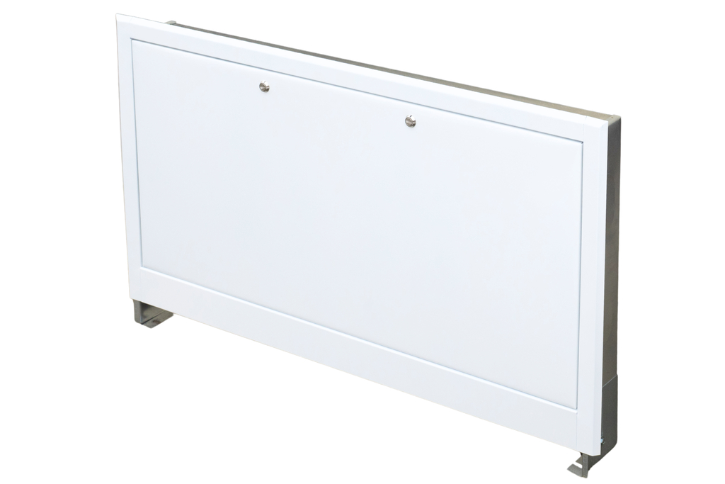 Podtynkowa stalowa szafka do rozdzielaczy CO wyprodukowana w Polsce